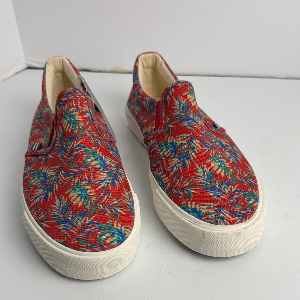 NAUTICA MENS NWT SZ 9.5 RED PALM SLIP ON’S CHANDLER Boat Casual Beach